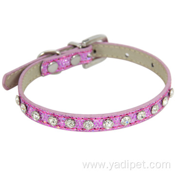 Wholesale Adjustable PU Leather Dog Collar